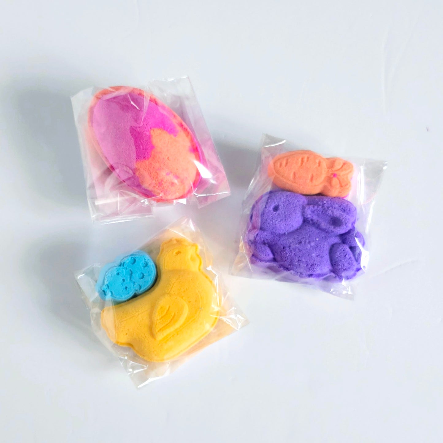 Coco surprise + poule + lapin - Lot de mini bombes de bain